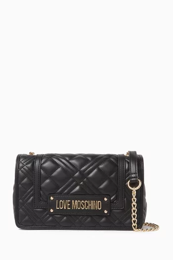 Medium Shoulder Bag in Quilted Faux Leather