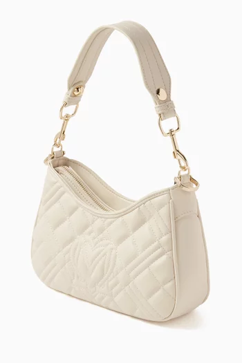 Small Shoulder Bag in Quilted Faux Leather