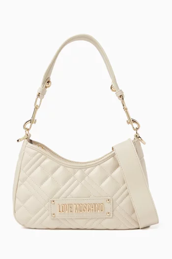 Small Shoulder Bag in Quilted Faux Leather