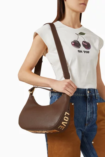 Large Shoulder Bag in Grained Faux Leather