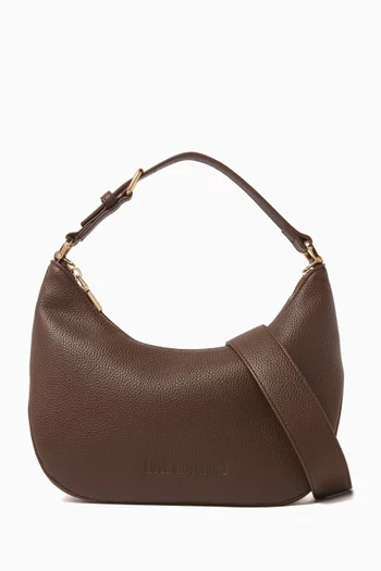 Large Shoulder Bag in Grained Faux Leather
