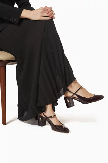 Mattia 65 Slingback Pumps in Pantent Leather