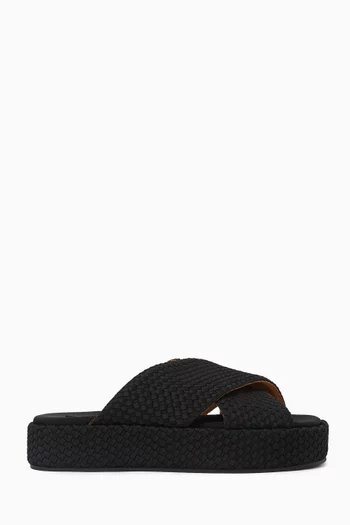 Laguna Platform Slides in Woven Neoprene