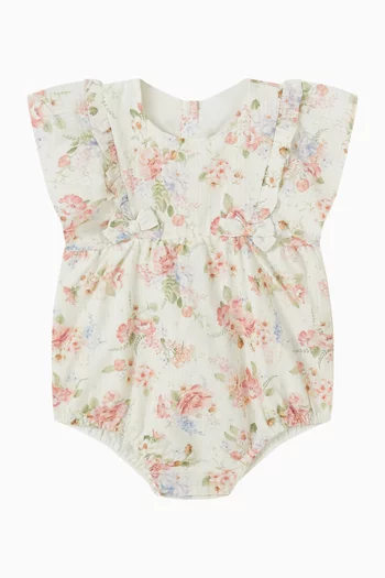 Anya Floral-print Bodysuit in Cotton