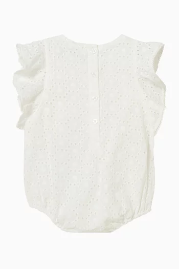 Broderie Anglaise Romper in Cotton