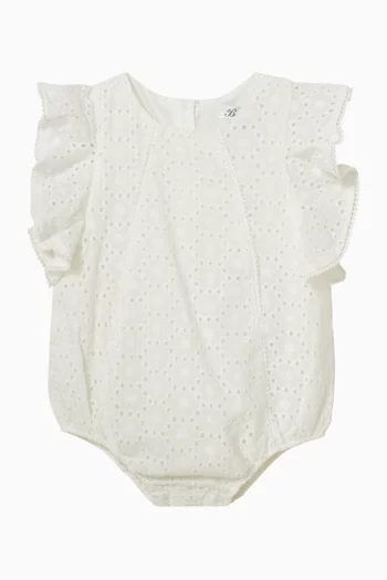 Broderie Anglaise Romper in Cotton