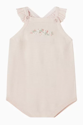 Madelyn Embroidered Bodysuit in Organic Cotton-knit