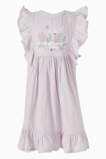 Madelyn Embroidered Dress in Cotton