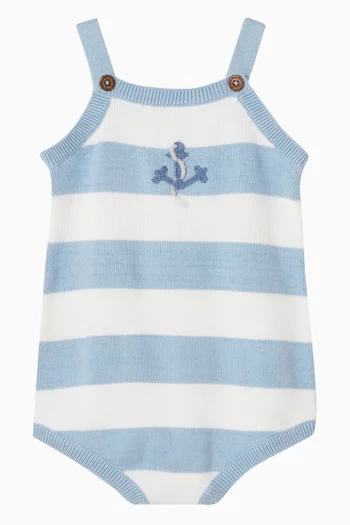 Axel Stripe Bodysuit in Organic Cotton-knit