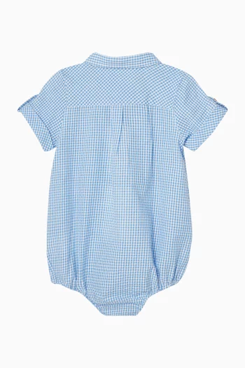 Roman Check Bodysuit in Cotton
