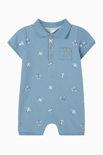Harlan Airplane Polo Romper