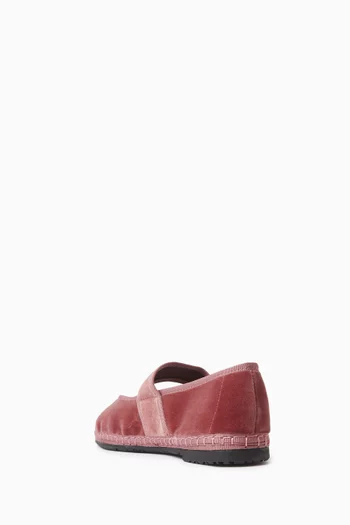 Sophie Buckled Ballet Flats in Velvet