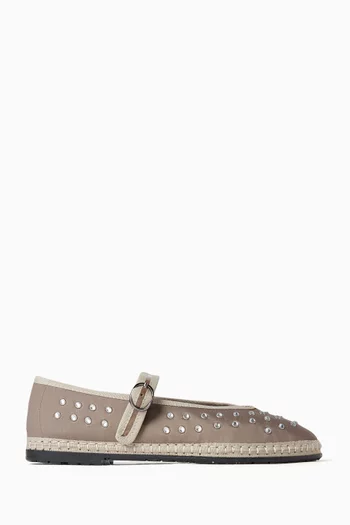 Mae Crystal-embellished Ballet Flats in Silk