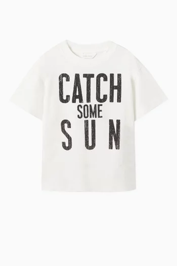تي شيرت بعبارة Catch Some Sun قطن