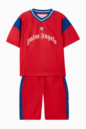 Logo Striped Sweatshorts