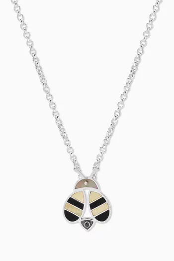 Bee Pendant Necklace in Sterling Silver
