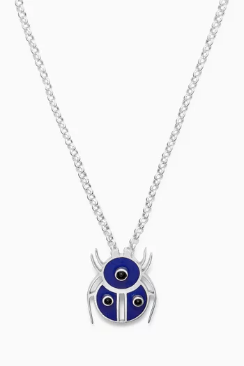 Spider Pendant Necklace in Sterling Silver