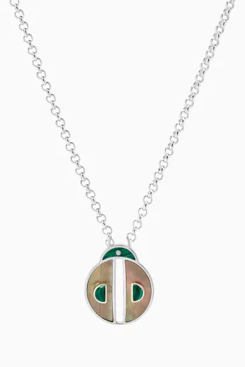 Bug Pendant Necklace in Sterling Silver
