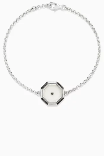 Rock Crystal Amulet Bracelet in Sterling Silver