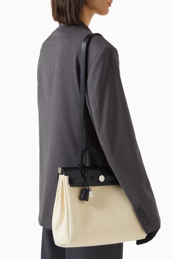 Herbag 31 in Toile & Hunter Leather
