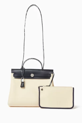 Herbag 31 in Toile & Hunter Leather