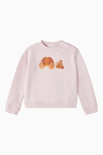 Bear Graphic Sweatshirt in cotton
