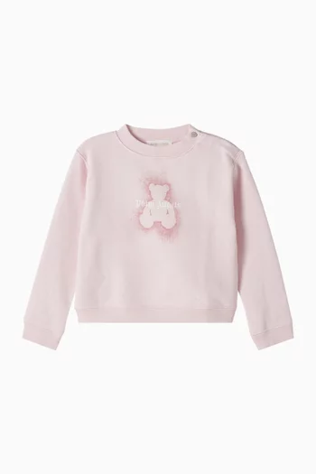 Spray Bear Graphic Sweatshirt in Cotton