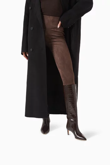 60 Boots in Croc-embossed Leather