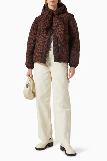 Pearl Leopard-print Puffer Jacket