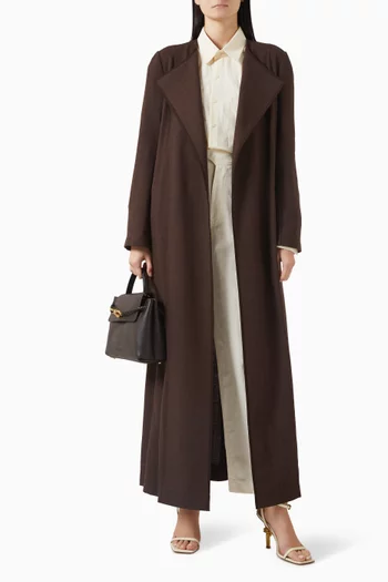 Lena Trench Abaya in Gabardine