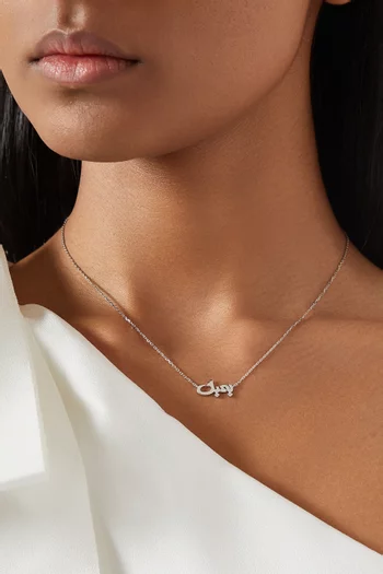 Hobb 'Bhbk' Diamond Necklace in 18kt White Gold