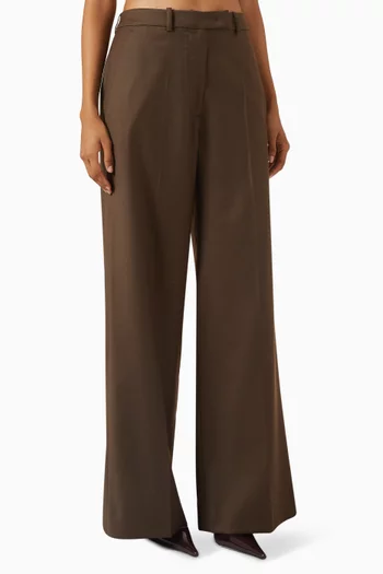 بنطال بريكل صوف فلانيل