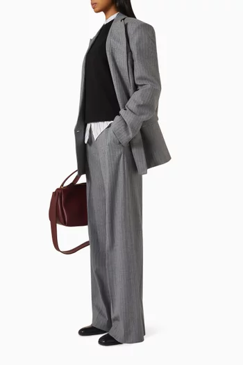 بنطال بريكل بنقشة مخططة