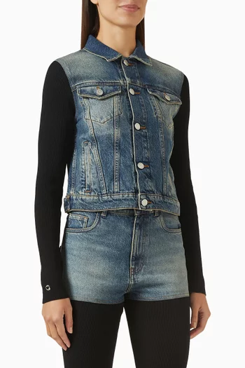 Hybrid Rib Jacket in Denim