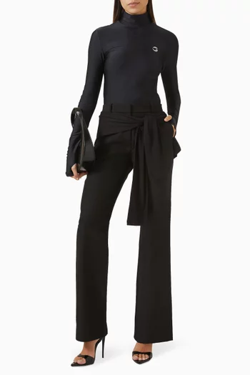 Wrap-waist Pants in Jersey