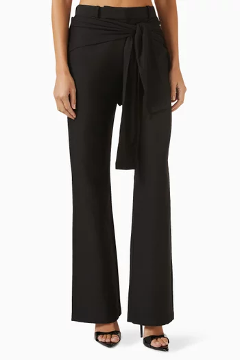 Wrap-waist Pants in Jersey