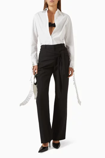 Ruffled Shirt in Cotton