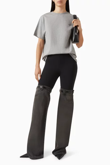 Logo Boxy T-shirt in Cotton