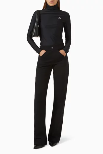 Low-waist Flared Pants
