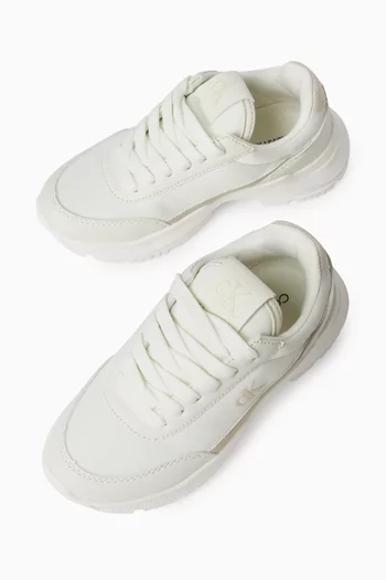 Lea Lace-up Sneakers in Faux Leather