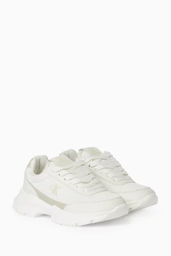 Lea Lace-up Sneakers in Faux Leather