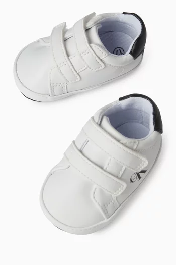 Baby Jean Velcro Sneakers in Faux Leather