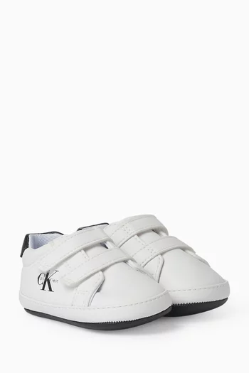 Baby Jean Velcro Sneakers in Faux Leather