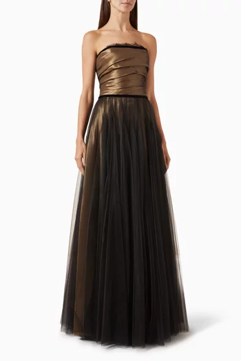 Febbraio Gown in Taffeta & Tulle