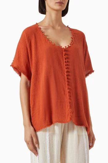 Xmaben Top in Cotton Gauze