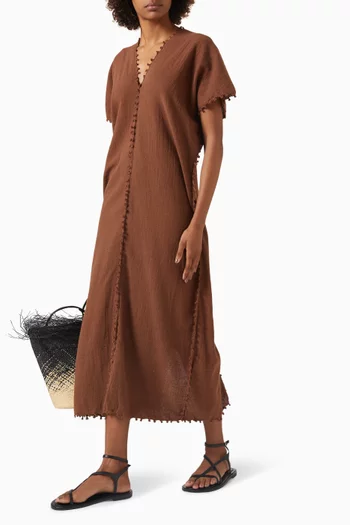 Chaac Maxi Dress in Cotton Jute