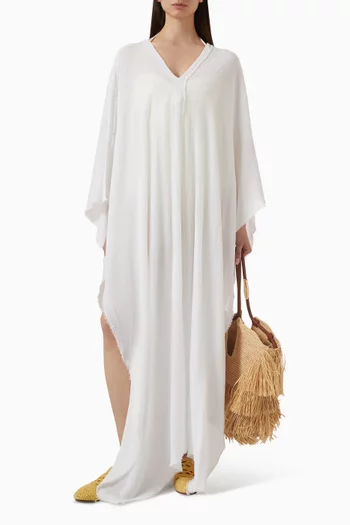 Koyok Long Poncho in Cotton Gauze