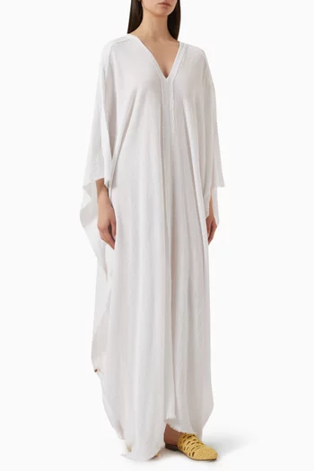 Koyok Long Poncho in Cotton Gauze