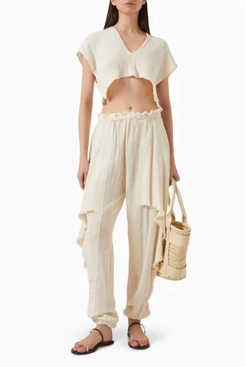 Boxkay Crop Top in Cotton Gauze
