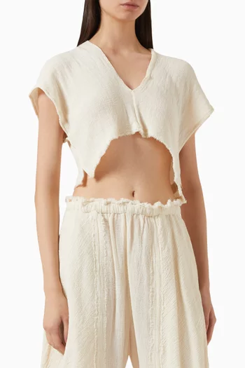 Boxkay Crop Top in Cotton Gauze